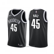 Camiseta Brooklyn Nets Donta Hall NO 45 Icon 2020 Negro
