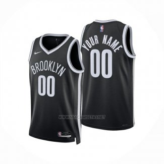 Camiseta Brooklyn Nets Personalizada Icon 2024-25 Negro