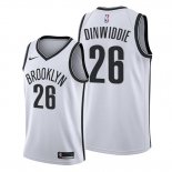 Camiseta Brooklyn Nets Spencer Dinwiddie NO 26 Association Edition Blanco