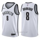 Camiseta Brooklyn Nets Spencer Dinwiddie NO 8 Association 2017-18 Blanco