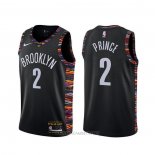 Camiseta Brooklyn Nets Taurean Prince NO 2 Ciudad Negro