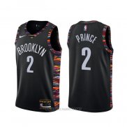 Camiseta Brooklyn Nets Taurean Prince NO 2 Ciudad Negro
