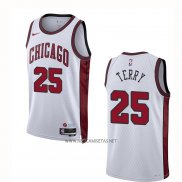 Camiseta Chicago Bulls Dalen Terry NO 25 Ciudad 2022-23 Blanco