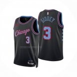 Camiseta Chicago Bulls Josh Giddey NO 3 Ciudad 2025-26 Negro