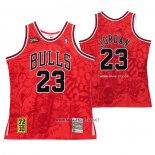 Camiseta Chicago Bulls Michael Jordan NO 23 Mitchell & Ness Hebru Brantley Rojo