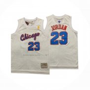 Camiseta Chicago Bulls Michael Jordan NO 23 Retro Blanco