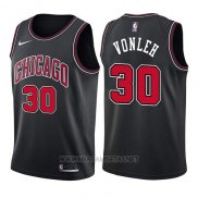 Camiseta Chicago Bulls Noah Vonleh NO 30 Statement 2017-18 Negro