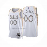 Camiseta Chicago Bulls Personalizada Ciudad 2024-25 Blanco