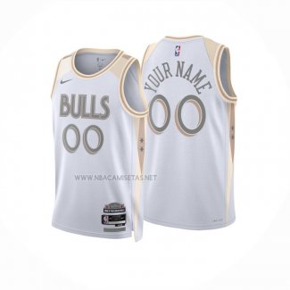 Camiseta Chicago Bulls Personalizada Ciudad 2024-25 Blanco