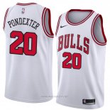 Camiseta Chicago Bulls Quincy Pondexter NO 20 Association 2018 Blanco