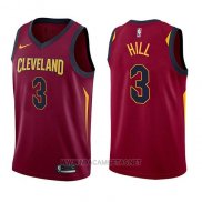 Camiseta Cleveland Cavaliers George Hill NO 3 Icon 2017-18 Rojo