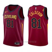 Camiseta Cleveland Cavaliers Jose Calderon NO 81 Icon 2017-18 Rojo