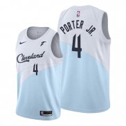 Camiseta Cleveland Cavaliers Kevin Porter Jr. NO 4 Earned 2019-20 Azul