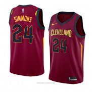 Camiseta Cleveland Cavaliers Kobi Simmons NO 24 Icon 2018 Rojo