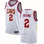 Camiseta Cleveland Cavaliers Kyrie Irving NO 2 Association 2017-18 Blanco