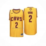 Camiseta Cleveland Cavaliers Kyrie Irving NO 2 Retro Amarillo
