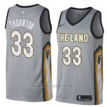 Camiseta Cleveland Cavaliers Marcus Thornton NO 33 Ciudad 2018 Gris