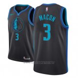 Camiseta Dallas Mavericks Daryl Macon NO 3 Ciudad 2018-19 Azul