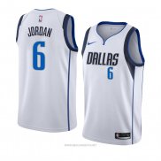 Camiseta Dallas Mavericks Deandre Jordan NO 6 Association 2018-19 Blanco