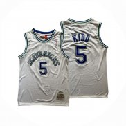 Camiseta Dallas Mavericks Jason Kidd NO 5 Mitchell & Ness 1994-95 Blanco