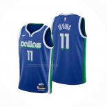 Camiseta Dallas Mavericks Kyrie Irving NO 11 Ciudad 2022-23 Azul