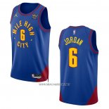 Camiseta Denver Nuggets Deandre Jordan NO 6 Statement 2022-23 Azul