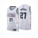 Camiseta Denver Nuggets Jamal Murray NO 27 Ciudad 2024-25 Blanco