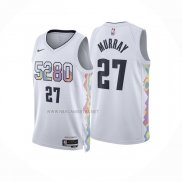 Camiseta Denver Nuggets Jamal Murray NO 27 Ciudad 2024-25 Blanco