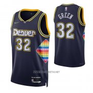 Camiseta Denver Nuggets Jeff Green NO 32 Ciudad 2021-22 Azul