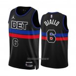 Camiseta Detroit Pistons Hamidou Diallo NO 6 Statement 2022-23 Negro