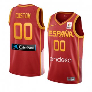 Camiseta Espana Personalizada 2019 FIBA Baketball World Cup Rojo