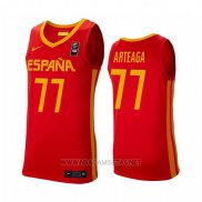 Camiseta Espana Victor Arteaga 2019 FIBA Baketball World Cup Rojo