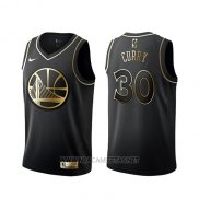 Camiseta Golden Edition Golden State Warriors Stephen Curry NO 30 Negro