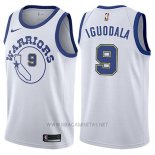Camiseta Golden State Warriors Andre Iguodala NO 9 Hardwood 2017-18 Blanco
