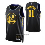 Camiseta Golden State Warriors Klay Thompson NO 11 Ciudad 2021-22 Negro