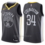 Camiseta Golden State Warriors Shaun Livingston NO 34 The Town Statement 2017-18 Negro