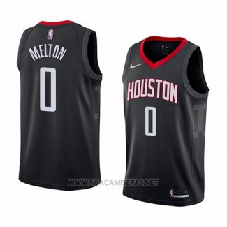 Camiseta Houston Rockets De'anthony Melton NO 0 Statement 2017-18 Negro