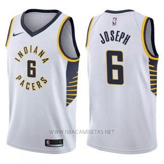 Camiseta Indiana Pacers Cory Joseph NO 6 Association 2017-18 Blanco