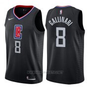 Camiseta Los Angeles Clippers Danilo Gallinari NO 8 Statement 2019 Negro