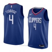 Camiseta Los Angeles Clippers Milos Teodosic NO 4 Icon 2018 Azul