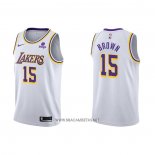 Camiseta Los Angeles Lakers Jabari Brown NO 15 Association 2021-22 Blanco