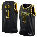 Camiseta Los Angeles Lakers Javale Mcgee NO 1 Ciudad 2018 Negro