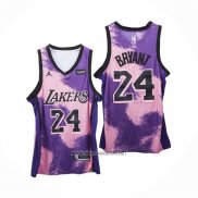 Camiseta Los Angeles Lakers Kobe Bryant NO 24 Fashion Royalty Violeta