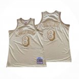 Camiseta Los Angeles Lakers Kobe Bryant NO 8 Mitchell & Ness 1996-97 Oro