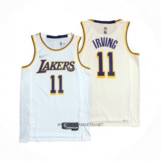 Camiseta Los Angeles Lakers Kyrie Irving NO 11 Association Blanco