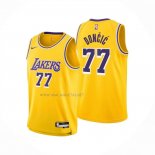 Camiseta Los Angeles Lakers Luka Doncic NO 77 Icon 2024-25 Amarillo