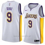 Camiseta Los Angeles Lakers Luol Deng NO 9 Association 2018 Blanco
