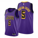 Camiseta Los Angeles Lakers Talen Horton Tucker NO 5 Ciudad 2019-20 Violeta