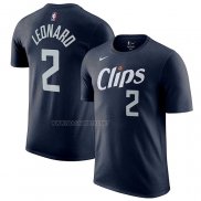 Camiseta Manga Corta Los Angeles Clippers Kawhi Leonard Ciudad 2023-24 Azul