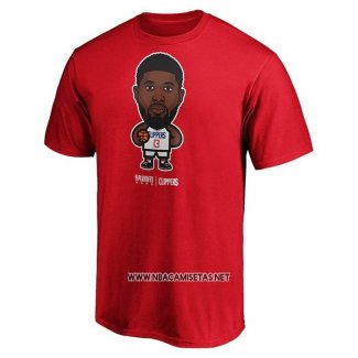 Camiseta Manga Corta Los Angeles Clippers Paul George Star Player Rojo